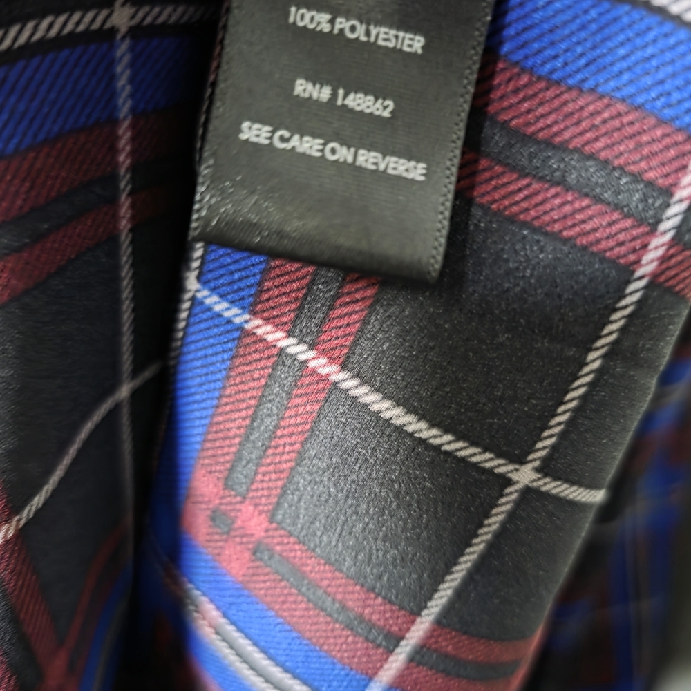 Torrid Georgette Multicolor Plaid Button-Up Shirt - Picture 6 of 9